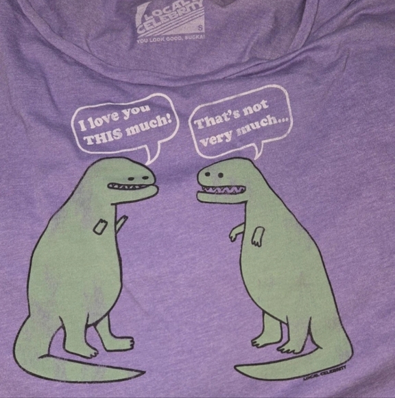 Purple Dinosaur Cropped T-Shirt - Picture 7 of 10